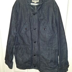 Converse One Star Black Full Zip Denim Jacket Men's sz XXL.